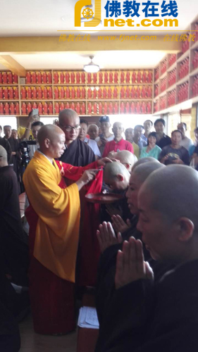 剃度湖南沉香寺举行首次剃度法会